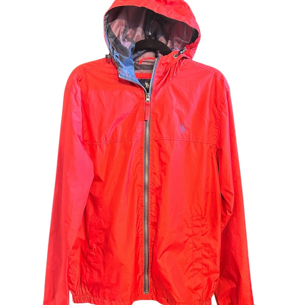 U.S. Polo Assn. Men's Vibrant Red Windbreaker
